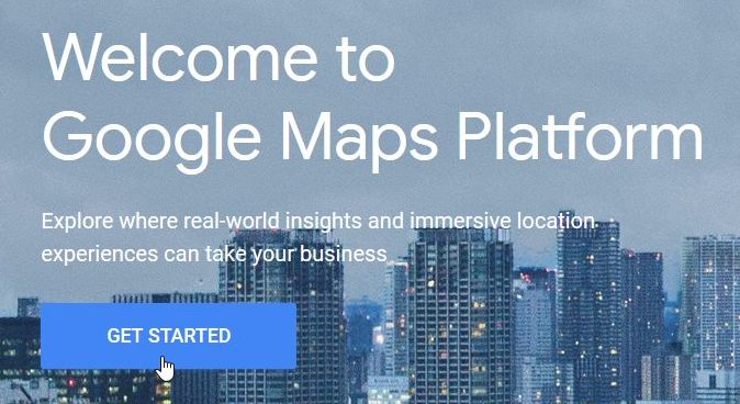 Google Maps API kulcs igénylés 1. lépés