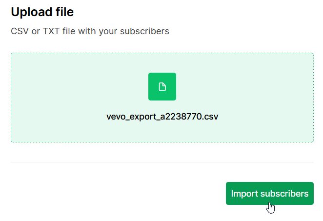 MailerLite kontakt importálás 3. lépés