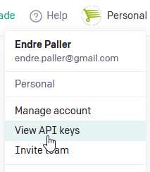 OpenAI API kulcs menü